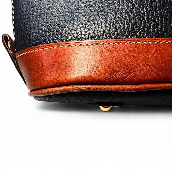 Dooney & Bourke Top Zip Cobalt Blue Satchel Purse Pebbled Grain Leather Bag - Picture 14 of 14